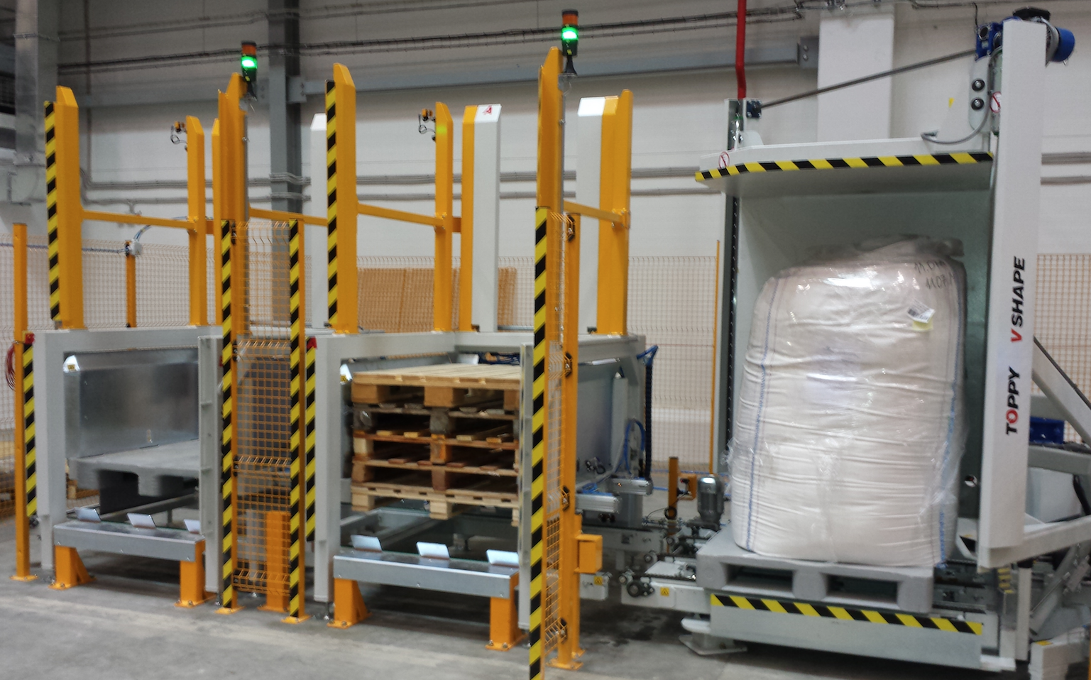 pallet handling equipment V-shape minilogy