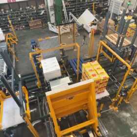 Pallet transfer equipment for pet food