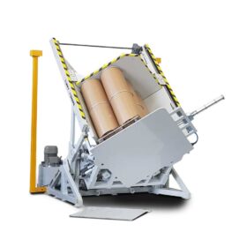 Pallet tipper with big carton drums