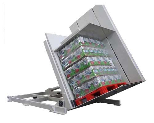 Pallet upender lifting pallets safely and easily